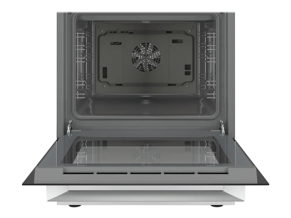 Siemens iQ300 HK9R3A220 - Komfur - fritstående - bredde: 60 cm - dybde: 60 cm - højde: 85 cm - med selv-rengøring - Klasse A - hvid