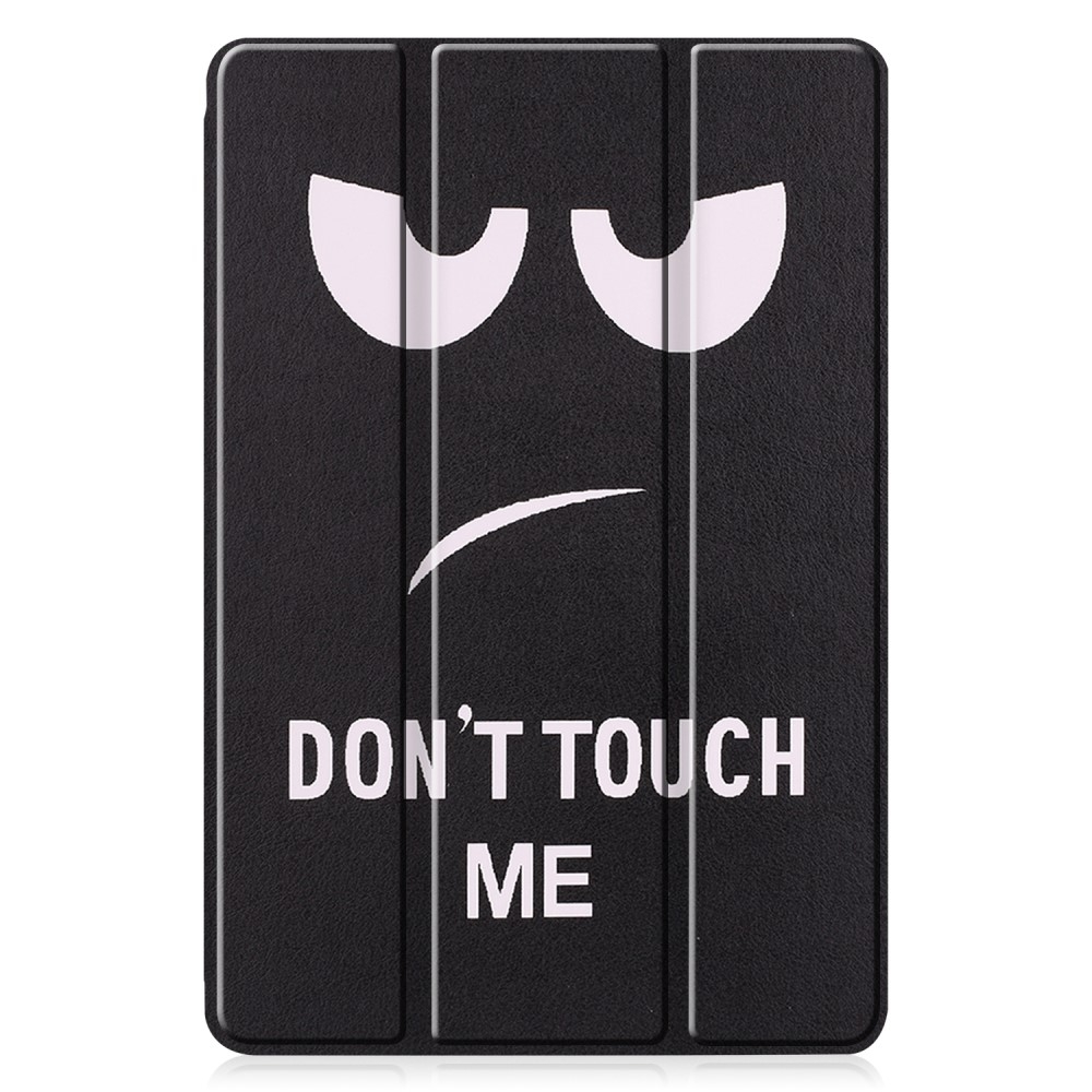 Samsung Galaxy Tab S6 Lite (2024/2022/2020) Leder Tasche Smart Cover Don't Touch My Pad - Schwarz