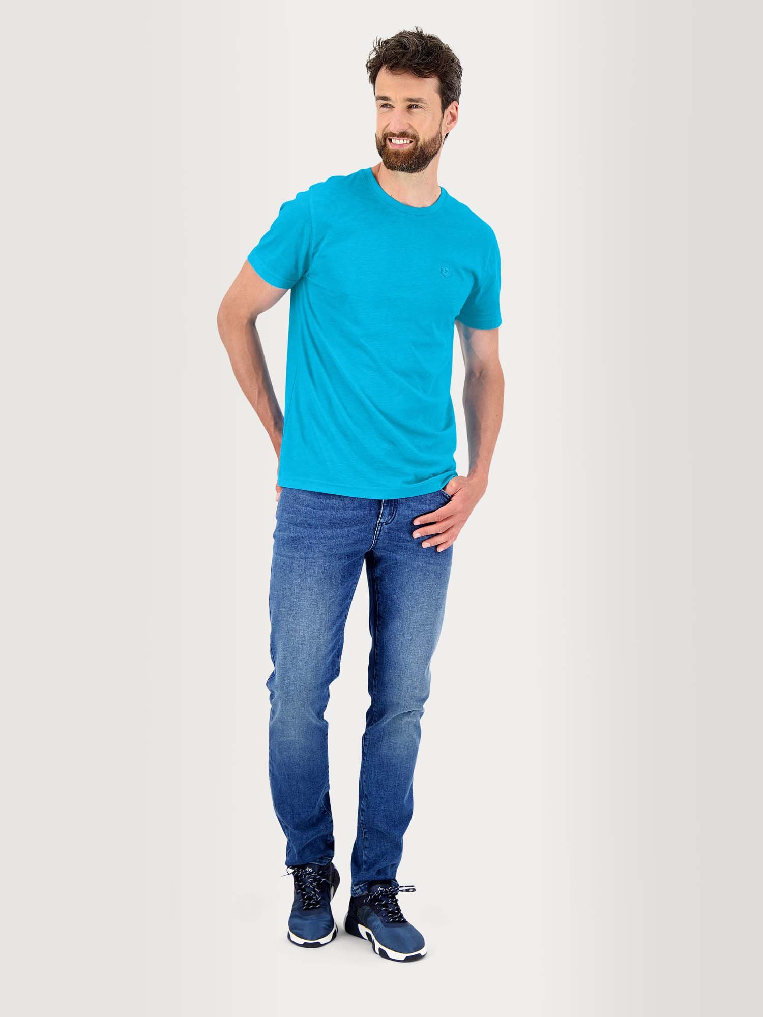 Tee Shirt Homme Manches Courtes Turquoise