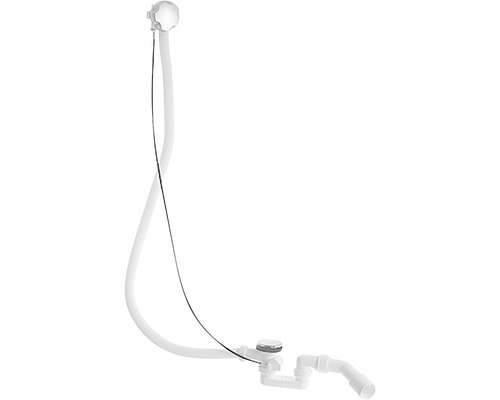 Duravit D-Code afvoer- en overloopgarnituur voor centrale afvoer met verlengde Bowdenkabel 790227000001000