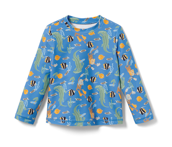 Kinder-Shirt mit UV-Schutzfaktor 80, blau