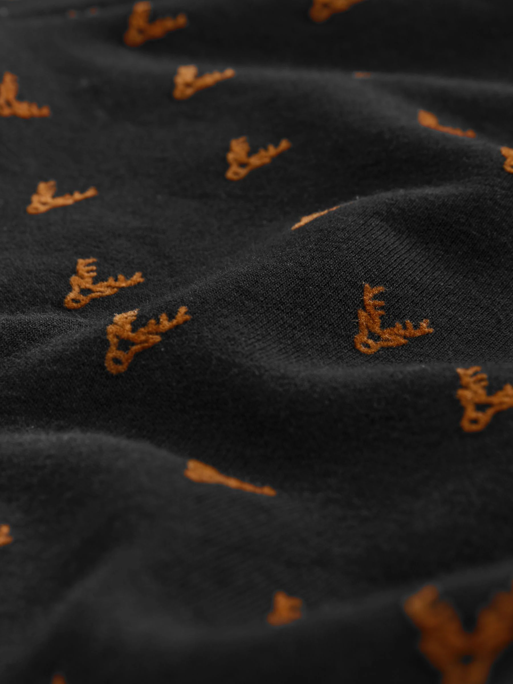 Zwart/brons - Kerstsweatshirt met ronde hals