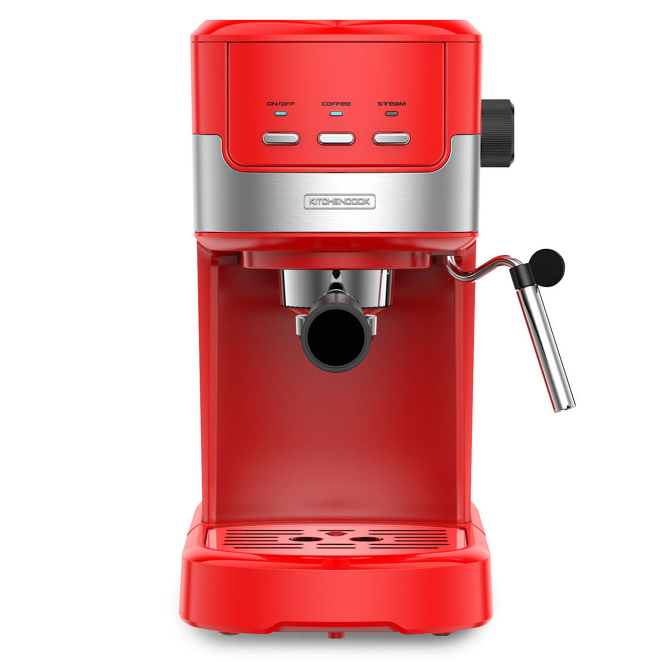 Kitchencook Machine à Expresso Moulu Et Dosette rouge - 43.5x39x37 cm