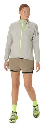 Veste imperméable Asics Fujitrail Waterproof Gris Femme