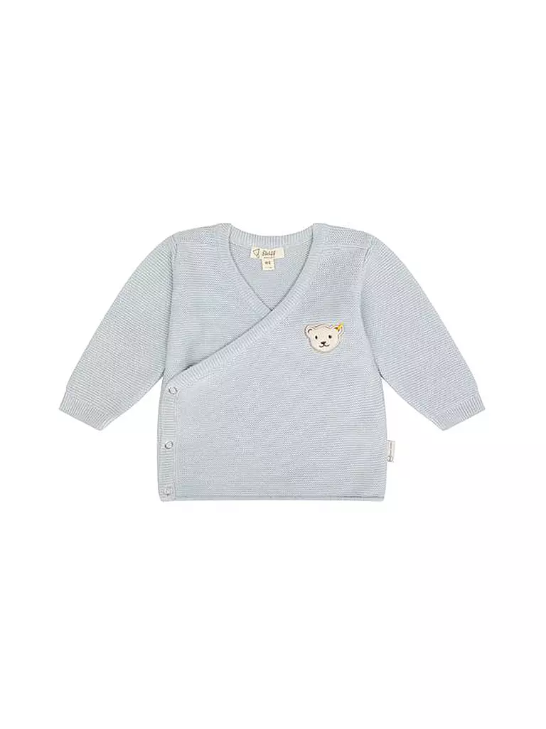 STEIFF Baby Set Strickjacke und Strickhose 2 teilig hellblau