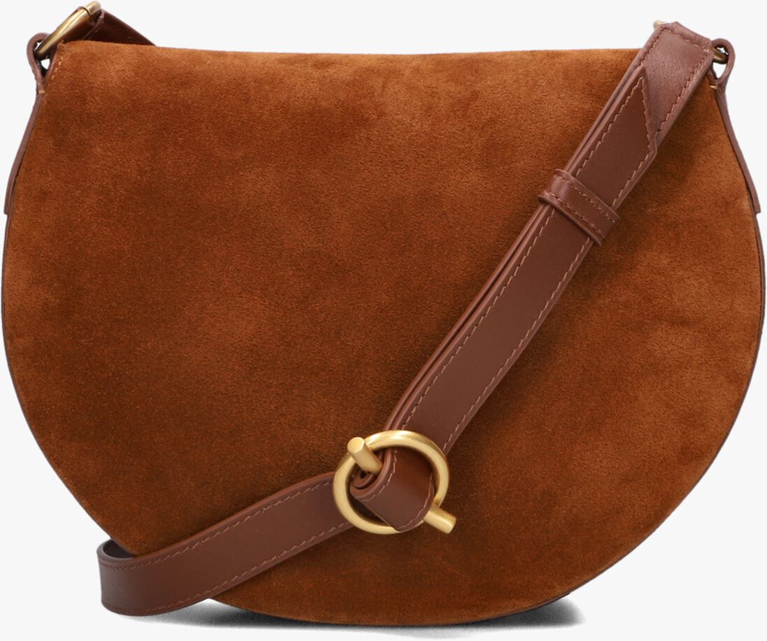 cognac wandler schoudertas kate saddle bag