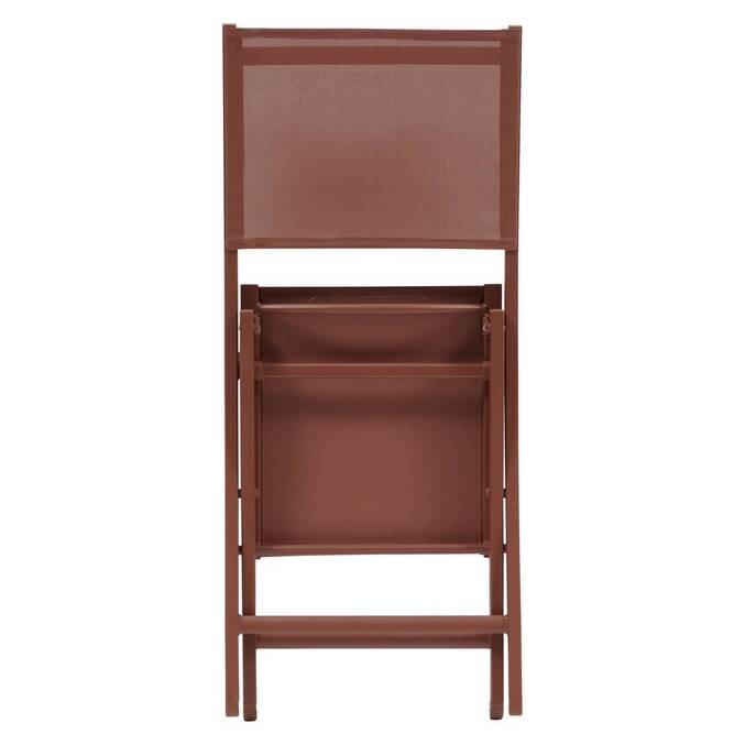 Lot de 4 chaises de jardin pliante ESSENTIA Acajou