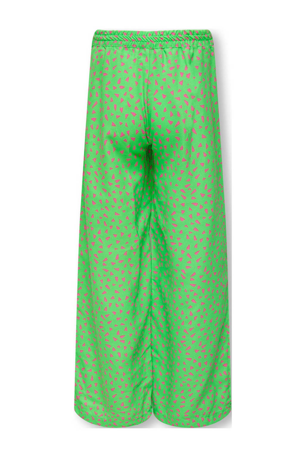 ONLY broek KOGLINO met all over print groen/roze