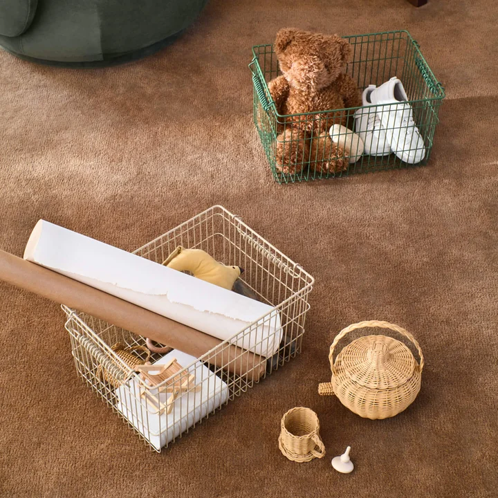 Ferm Living - Cala Stapelbare Körbe, dunkelblau (2er-Set)