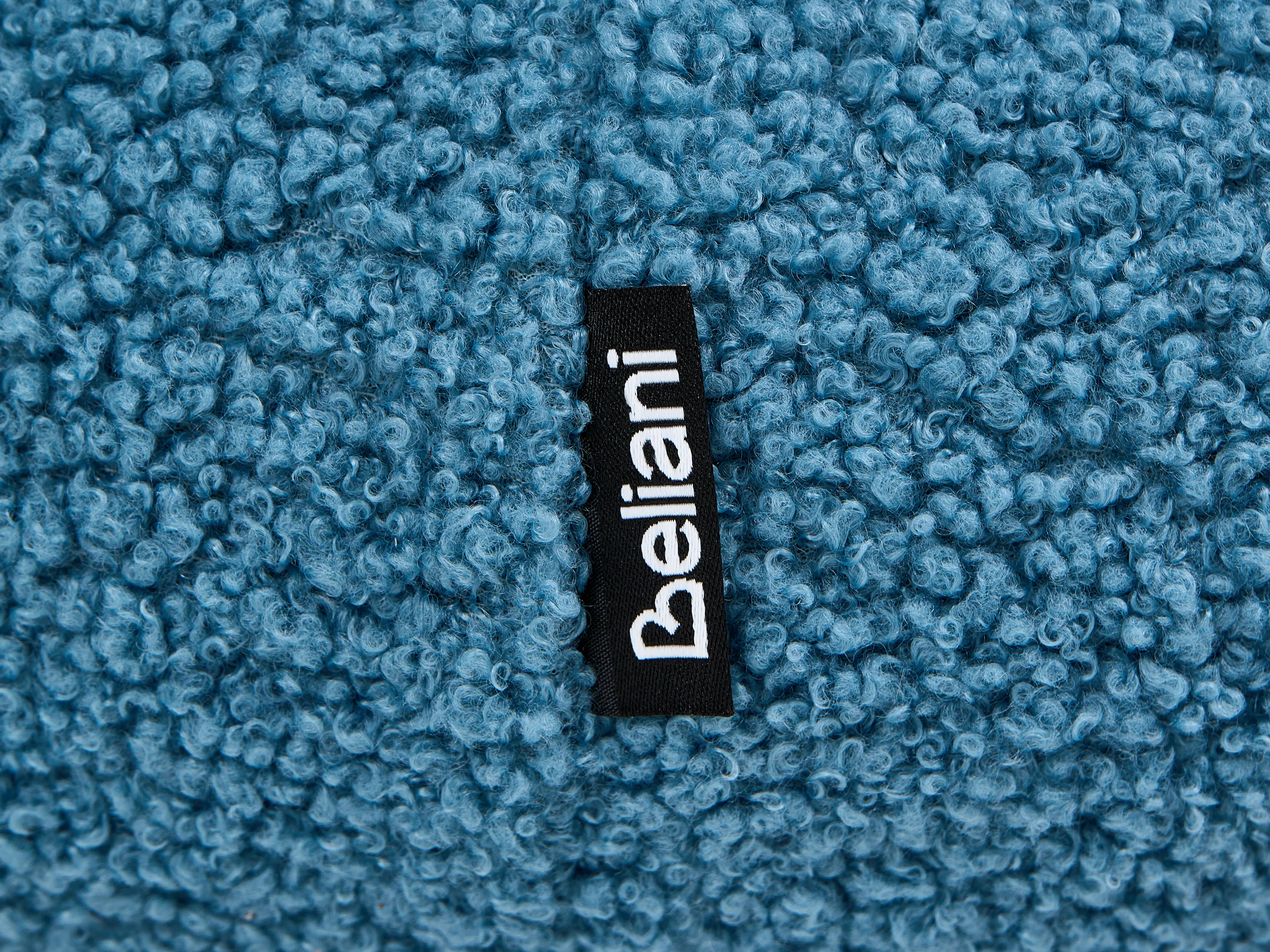 Poef SUMPTER Bouclé Blauw
