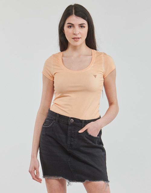 Guess - ES SS GUESS R4 SCOOPNECK TEE - Rose