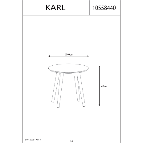 Karl sofabord - bambus