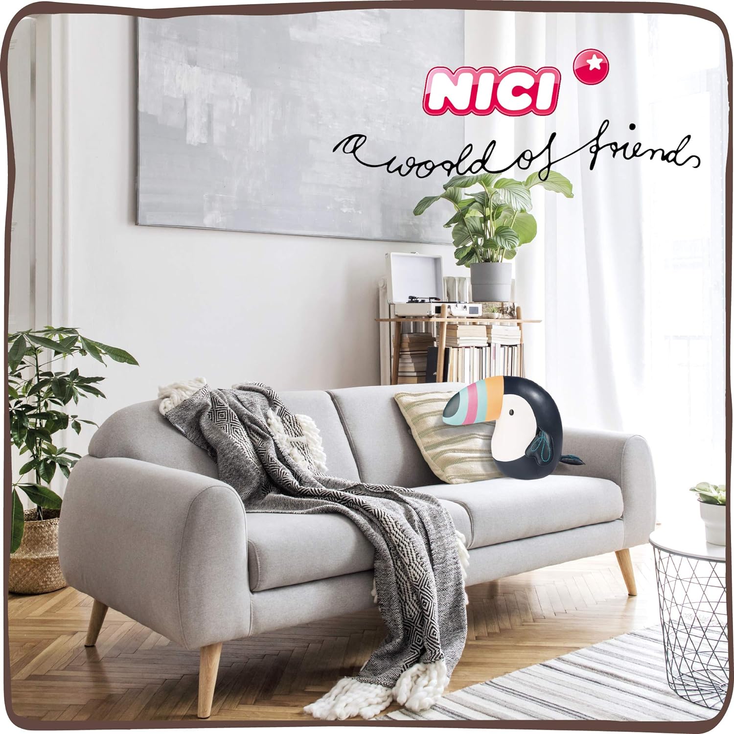 NICI 45167 - Kuscheltier - Tukan (25cm, Kunstleder) Plüschtier Schmusetier