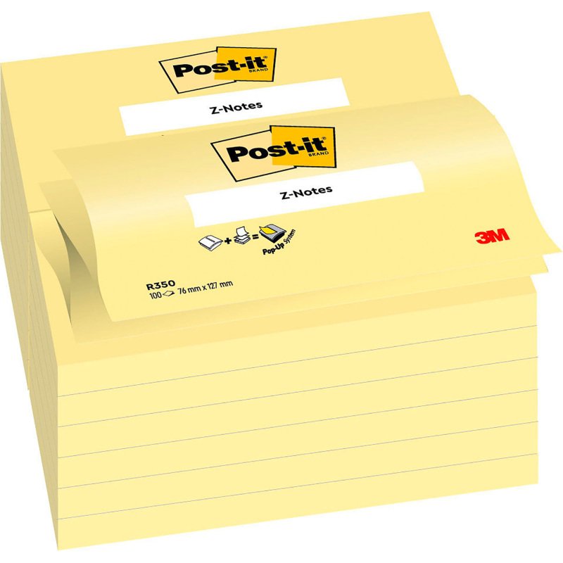 Z-Notes repositionnables jaunes Post-it - bloc de 100 feuilles