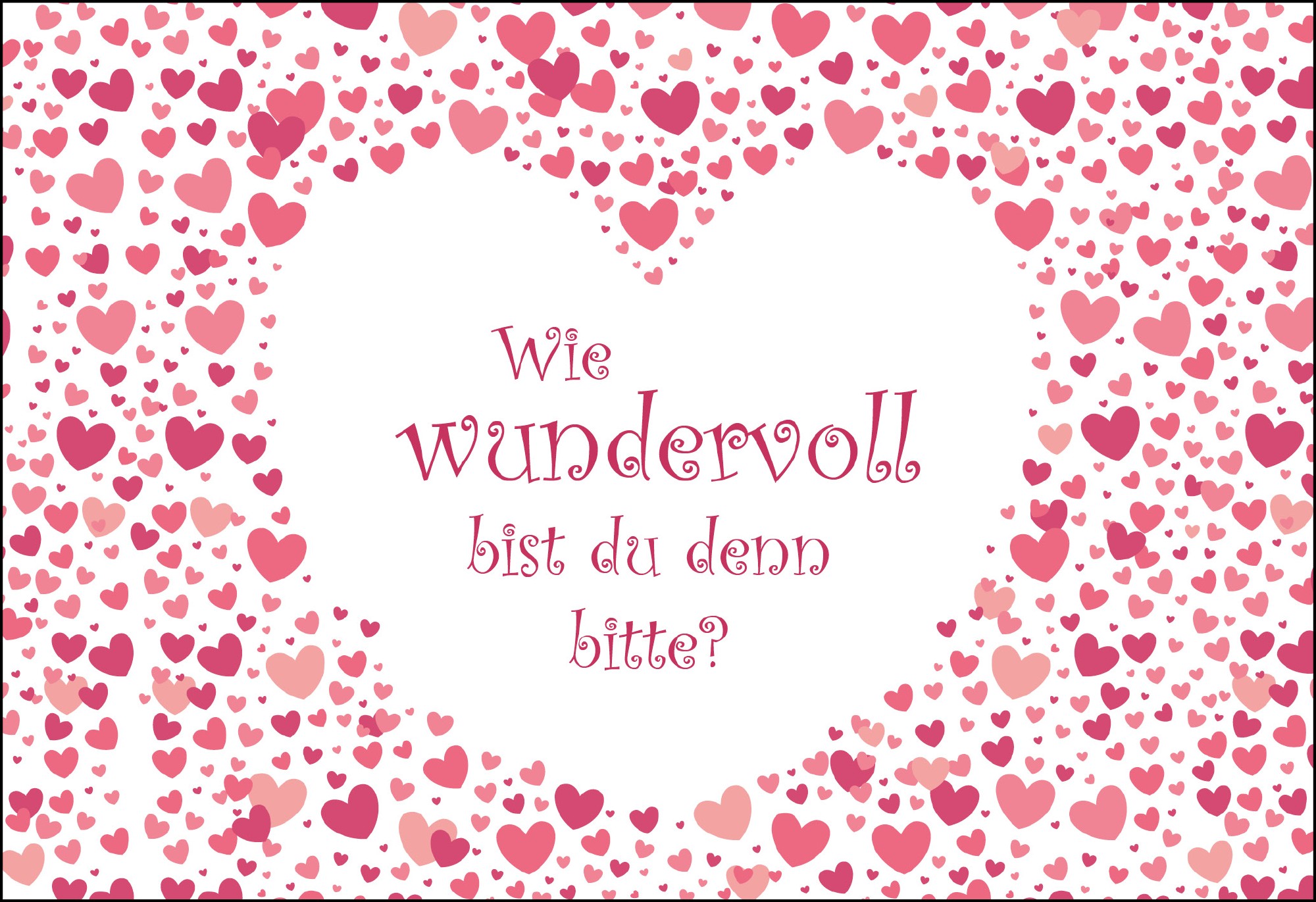 Postkarte 'Wie wundervoll bist du denn' günstig bestellen