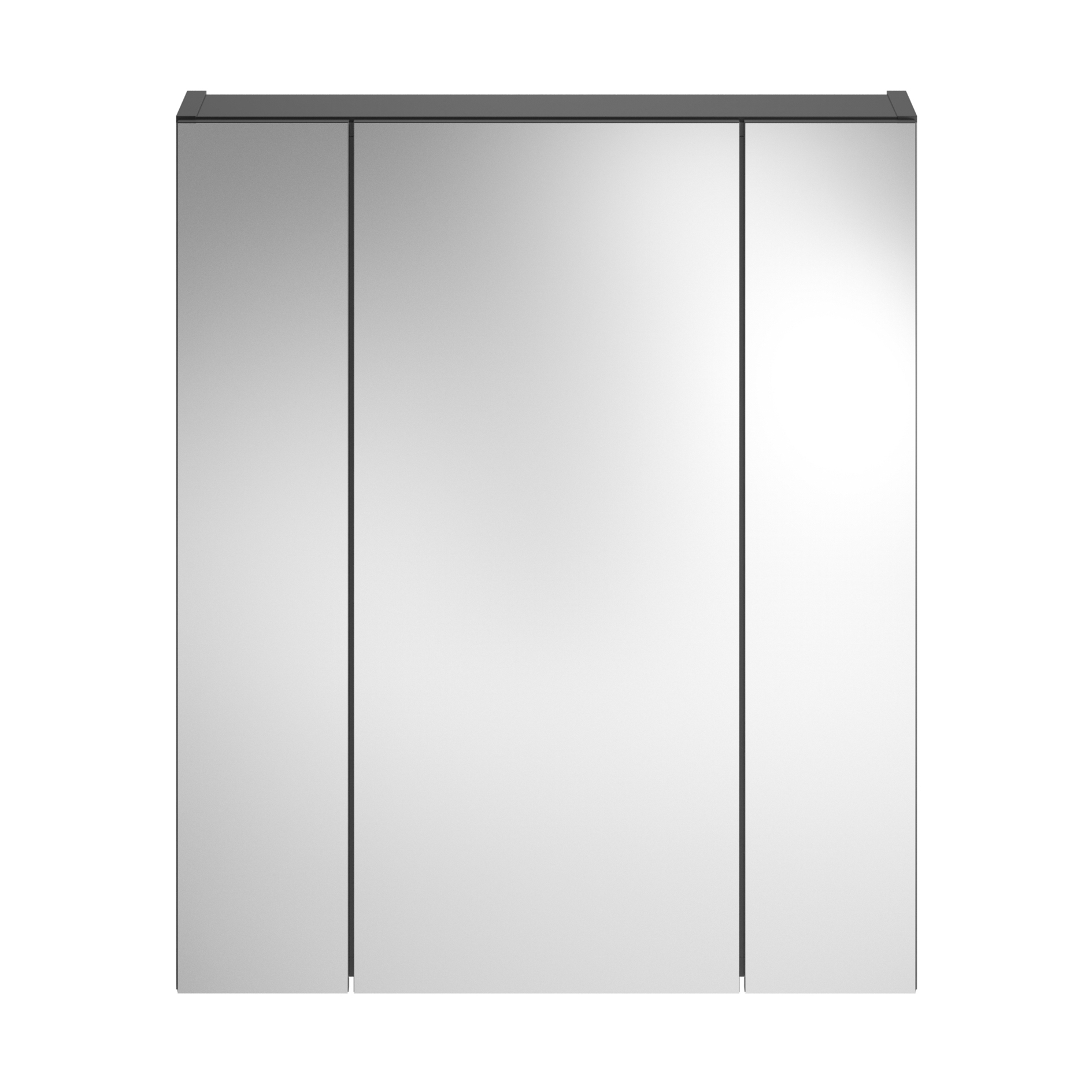 Spiegelschrank LINUS - schwarz - 60 cm - LED