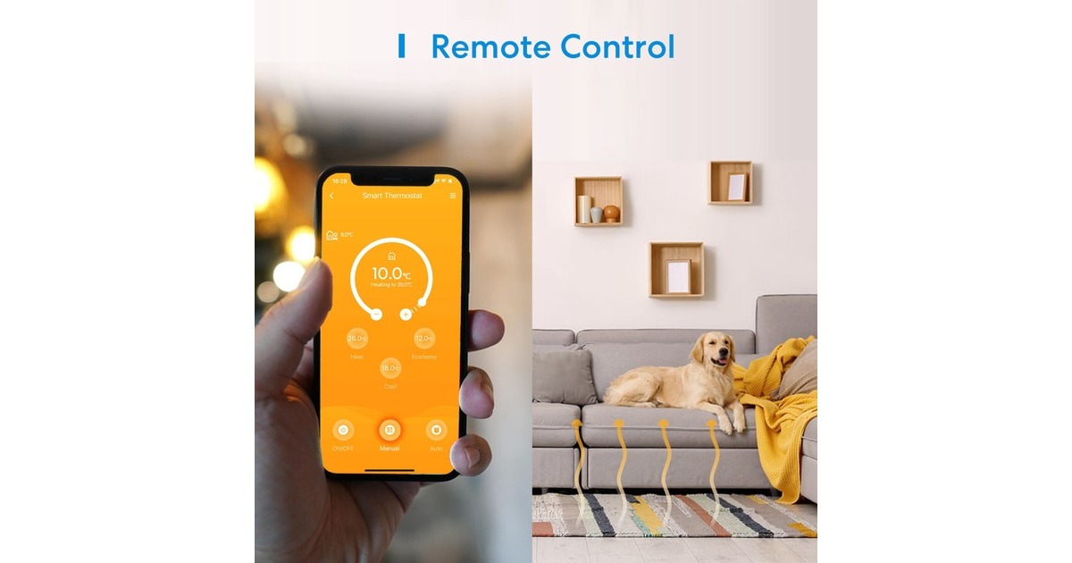 MEROSSMTS200W Smart Wi-Fi Thermostat for Boiler/Water Heating System  (Wit)