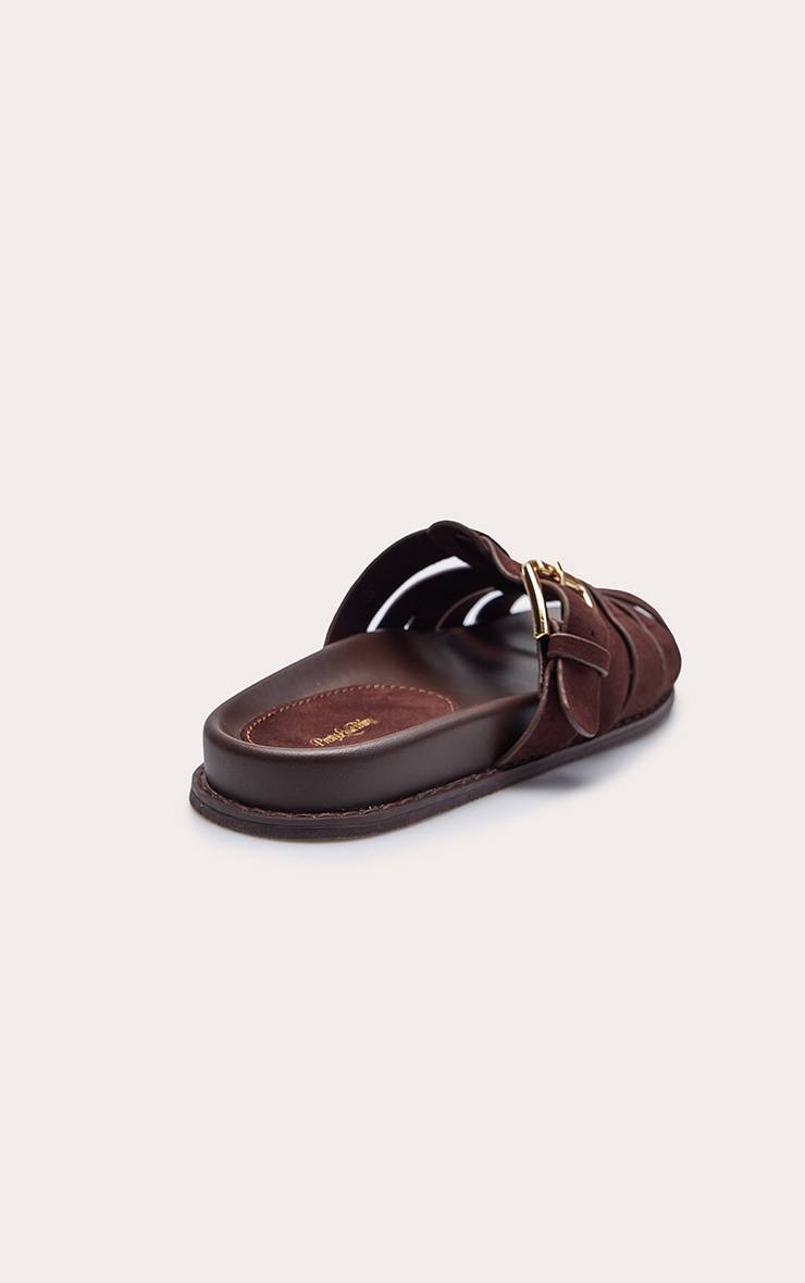 Chocolat Sandales À Semelle Anatomique Style Gladiateur En Synthétique