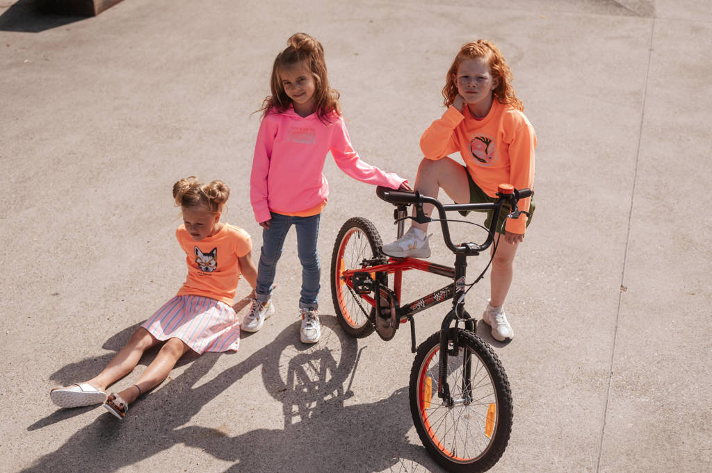 TYGO & vito T-shirt met printopdruk koraal