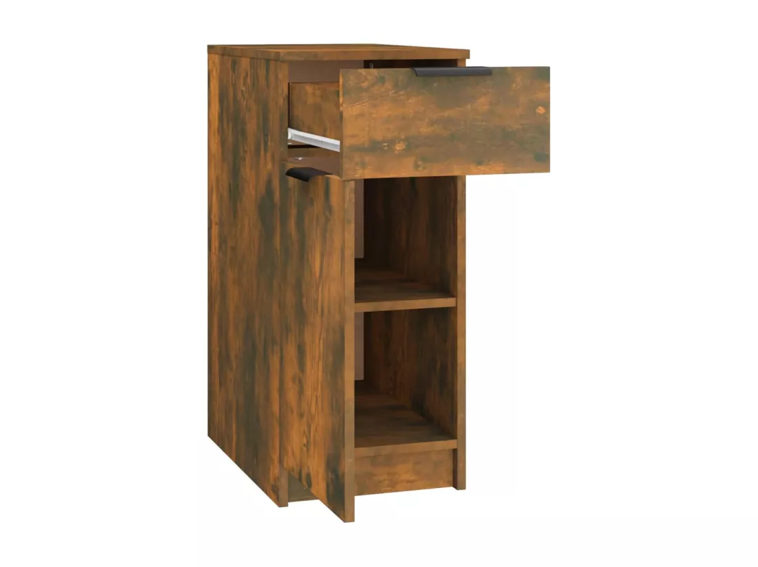 Armoire de bureau Chêne fumé 33,5x50x75 cm Bois d'ingénierie