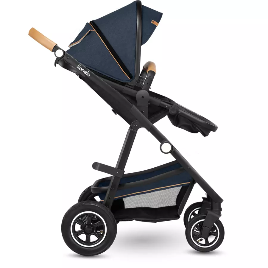 lionelo Kombikinderwagen Amber 3 in 1 Blue Navy