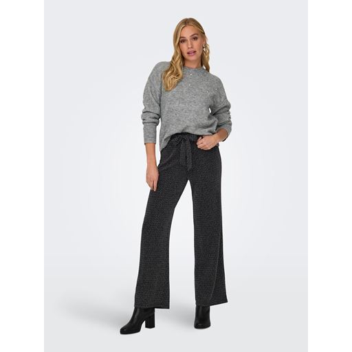 JDY Nami Sparkle Striktrøje, Dark Grey Melange, L