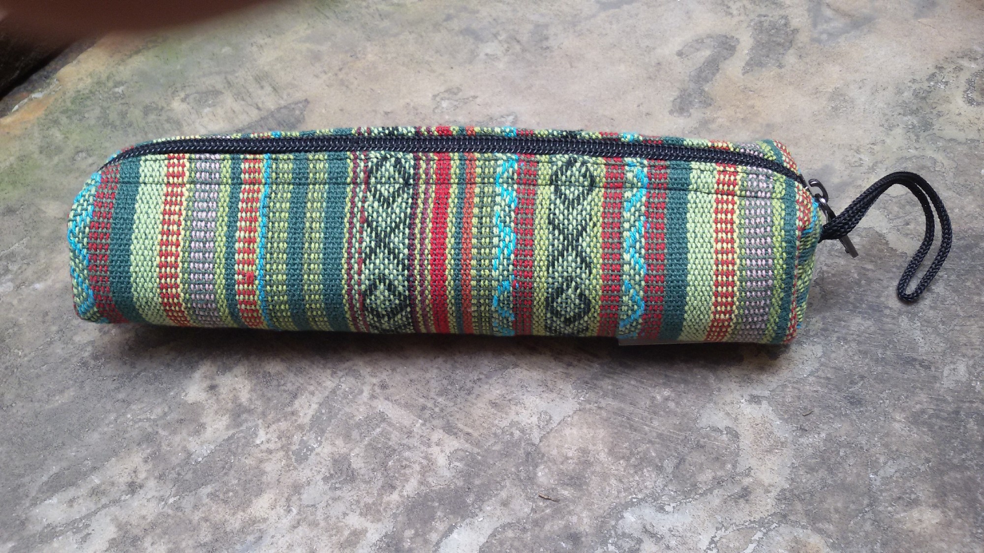 Stifteetui Nepalstyle 'Kitimat', grün, multicolor, T 21 cm, B 5 cm günstig bestellen