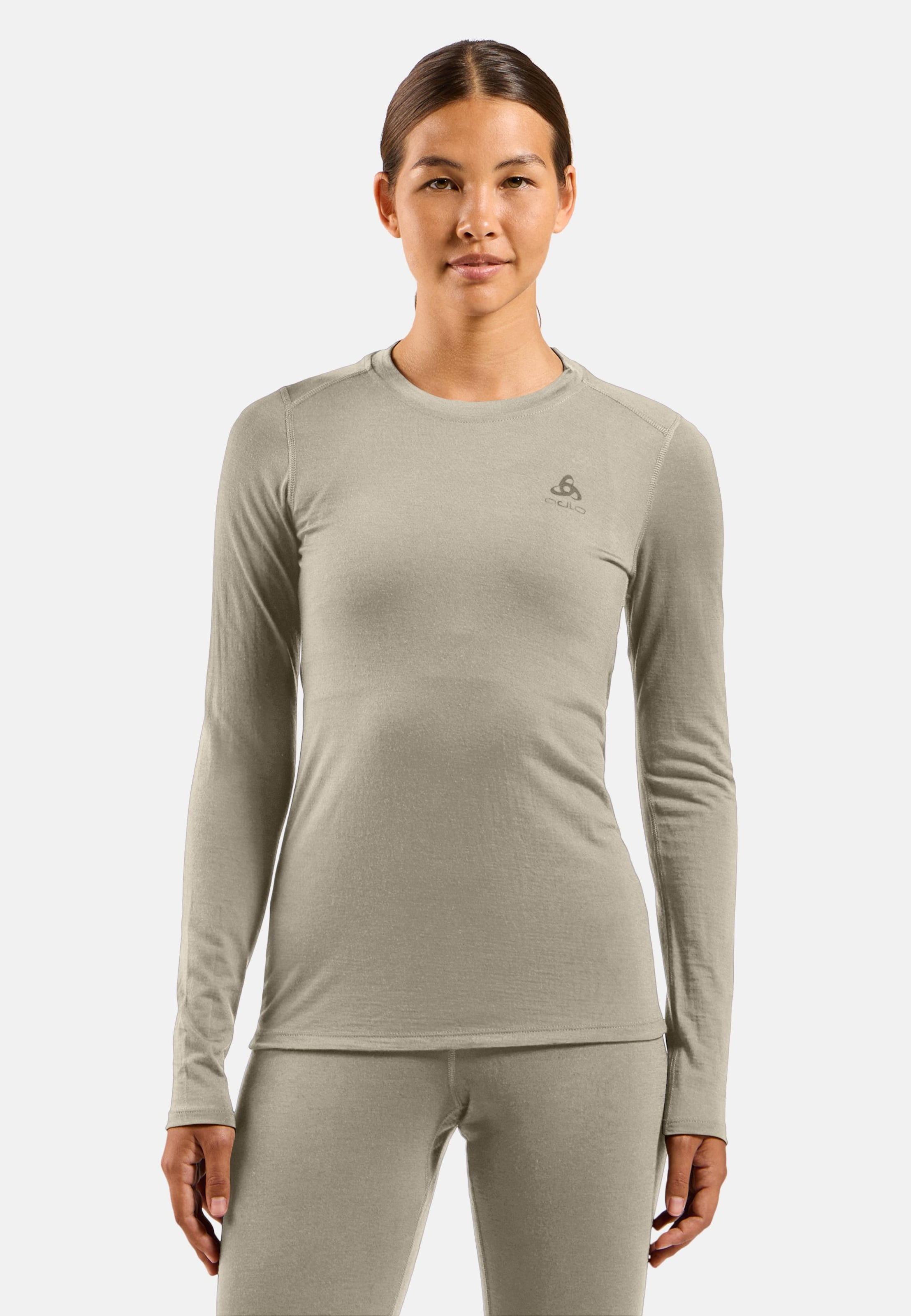 Natural Merino 160 Base Layer Langarmshirt in agate gray
