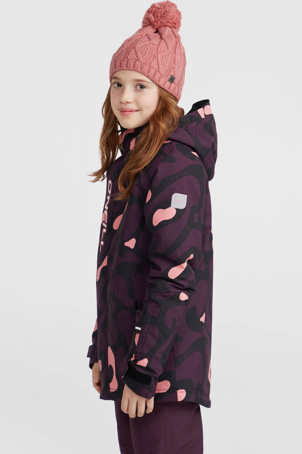 O'Neill ski-jack donkerpaars/zwart/roze