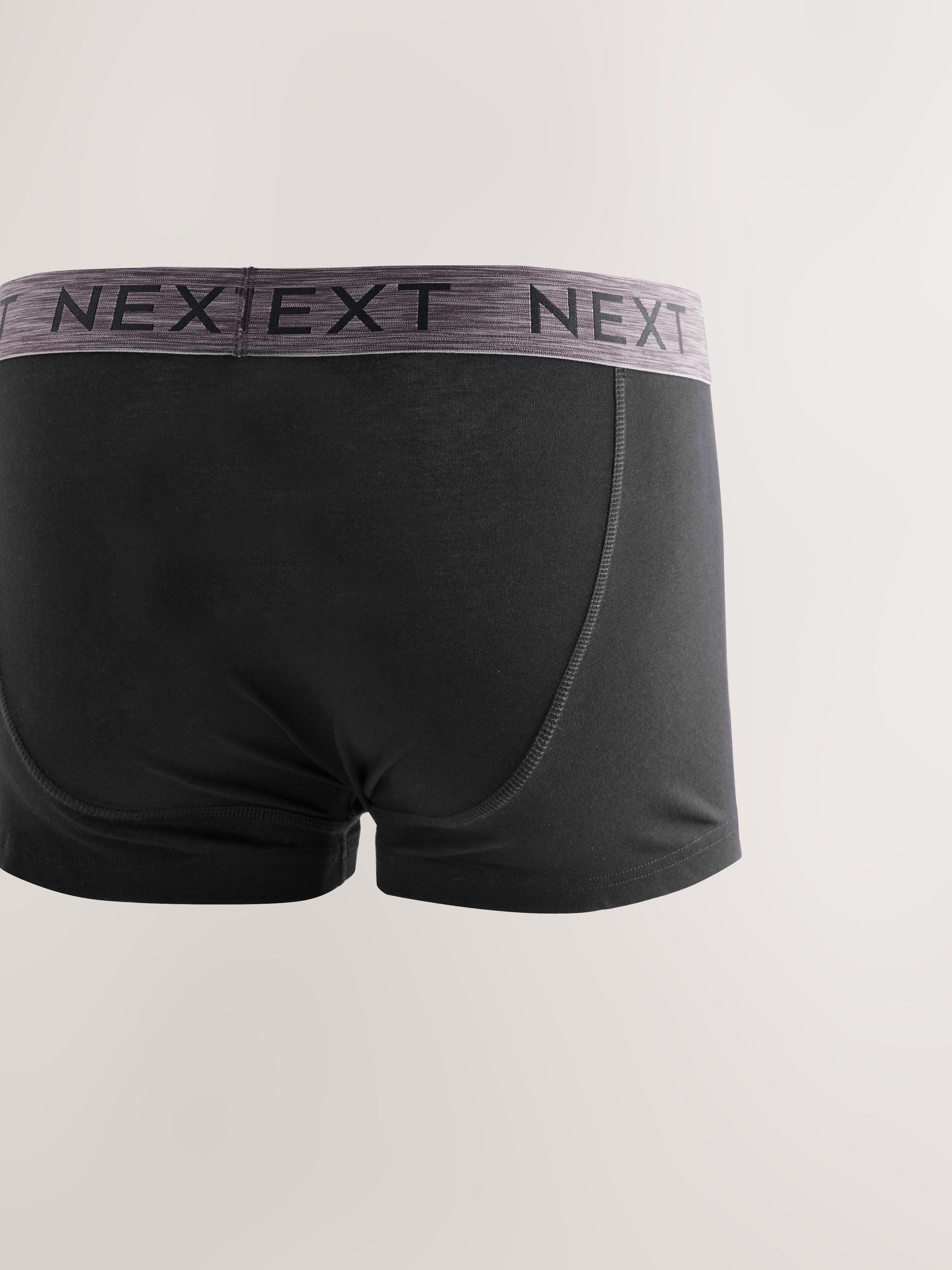 Zwart met gemêleerde tailleband - 5 Hipsterboxershorts
