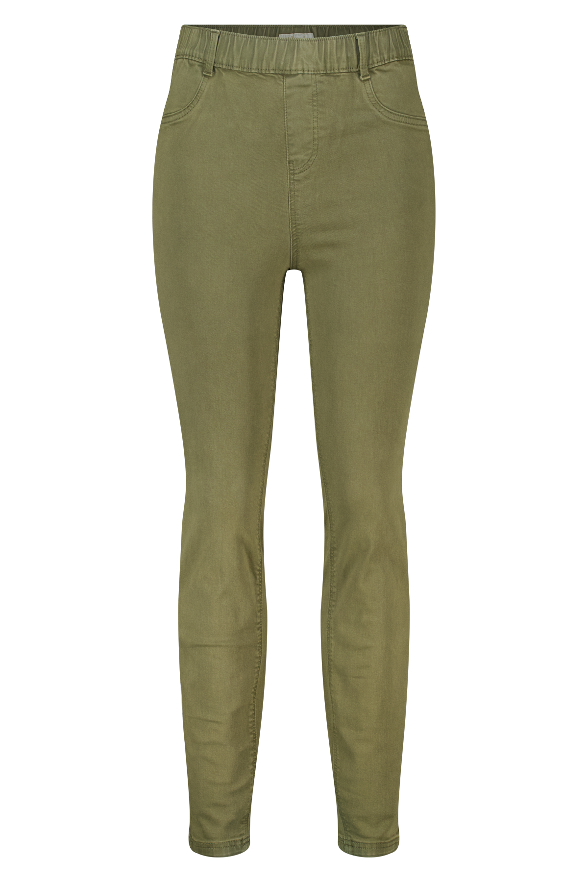 Tregging met denim look Khaki