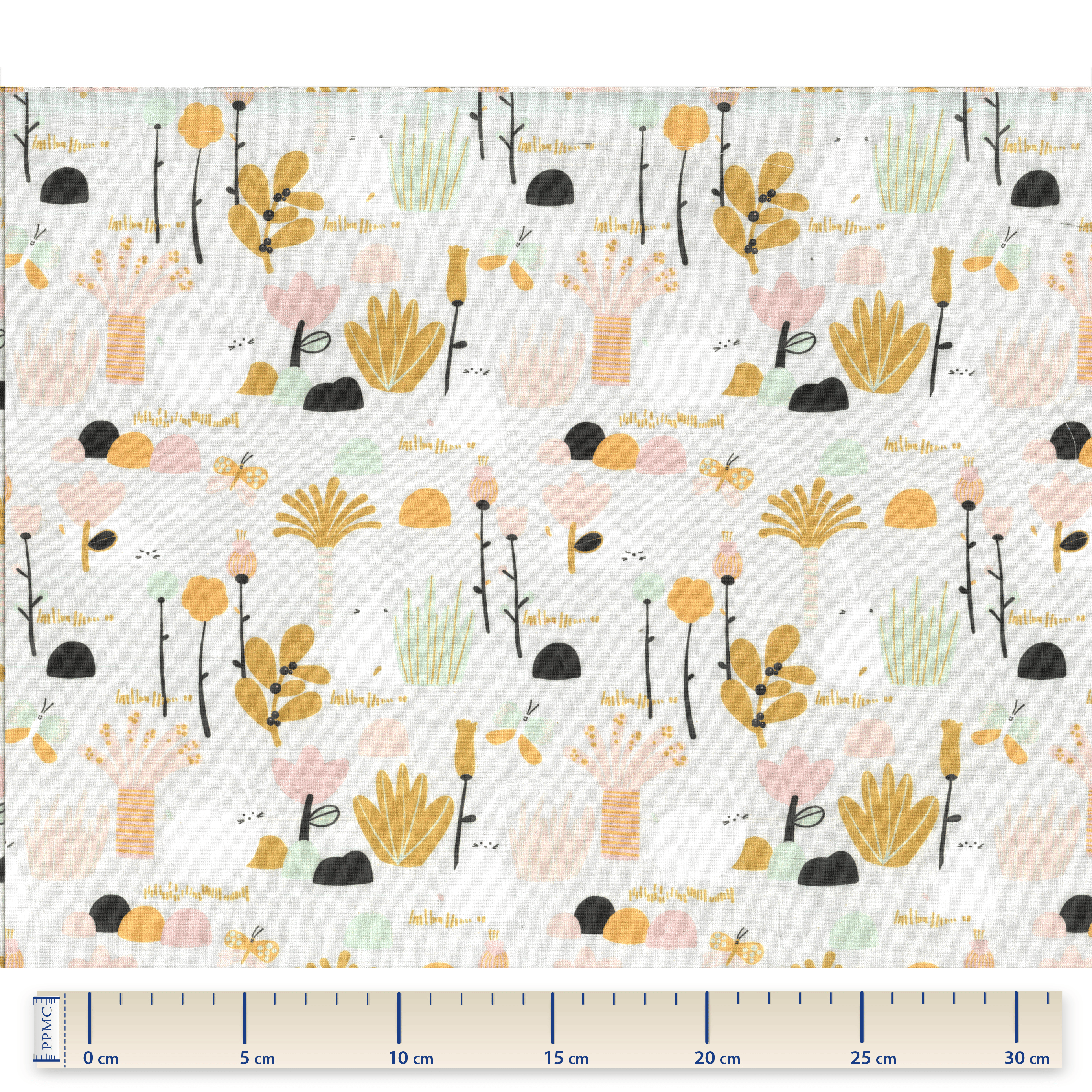 Tissu Coton Au Mètre Lapin Vert D'eau