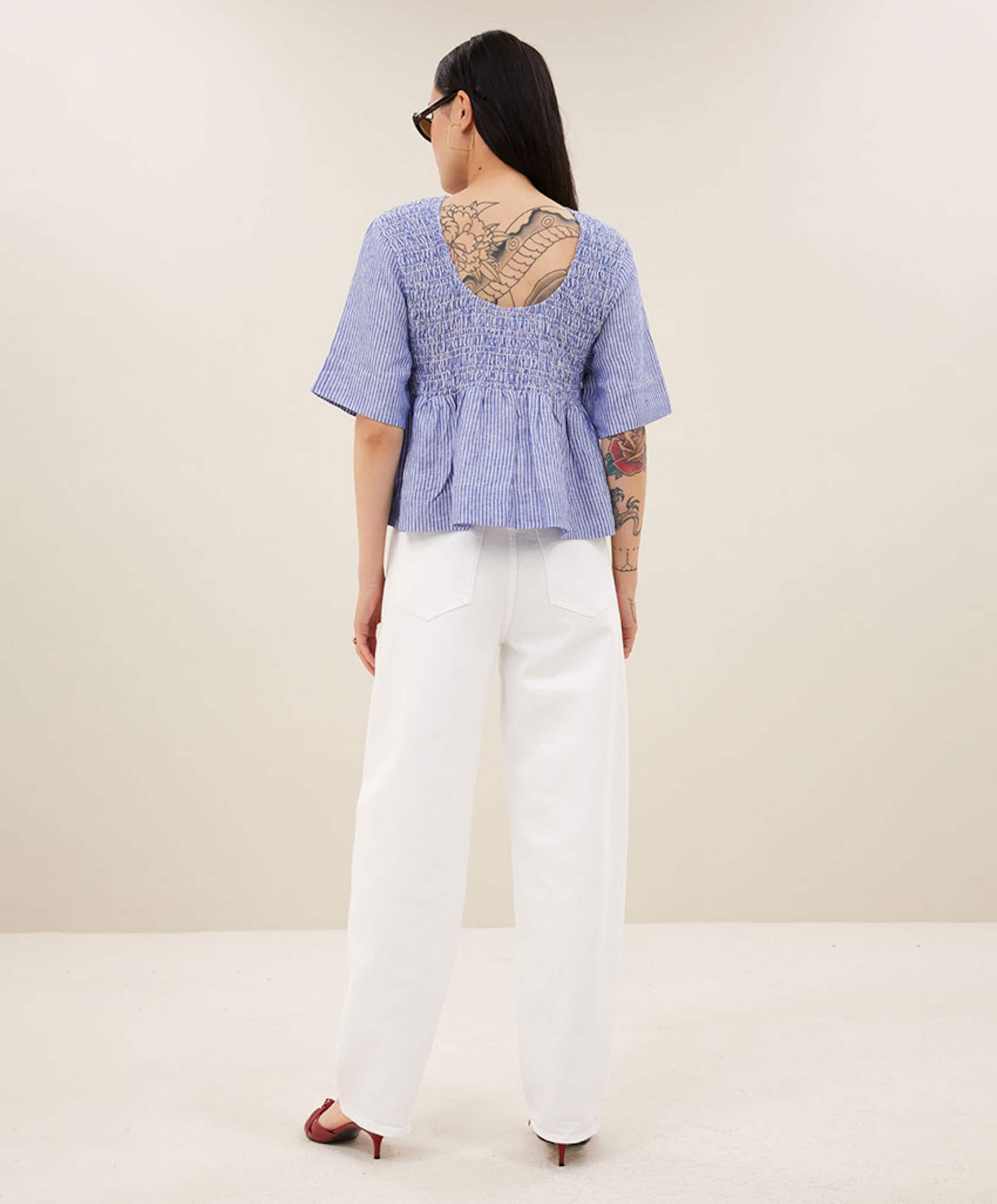 by-bar Dames blouse blauw