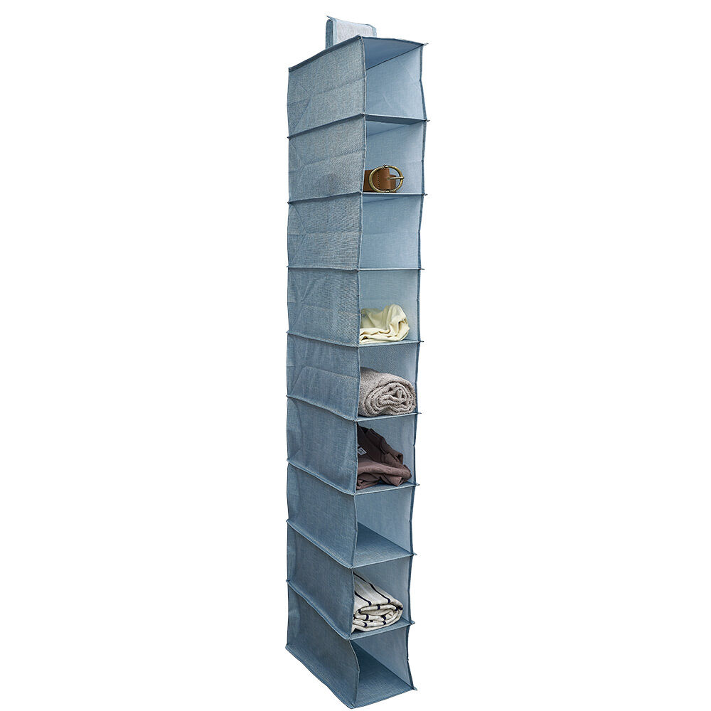 Organisateur de vêtements Bleu - 9 niveaux - 32x15xH128 cm