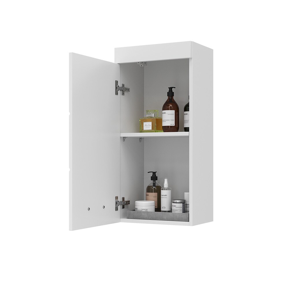 Vicco Hängeschrank Badschrank Badezimmermöbel Luna Weiß Skandi 37x77 cm Badezimmer Schrank Badmöbel Schranktür Schrankfach Ablage Aufbewahrung