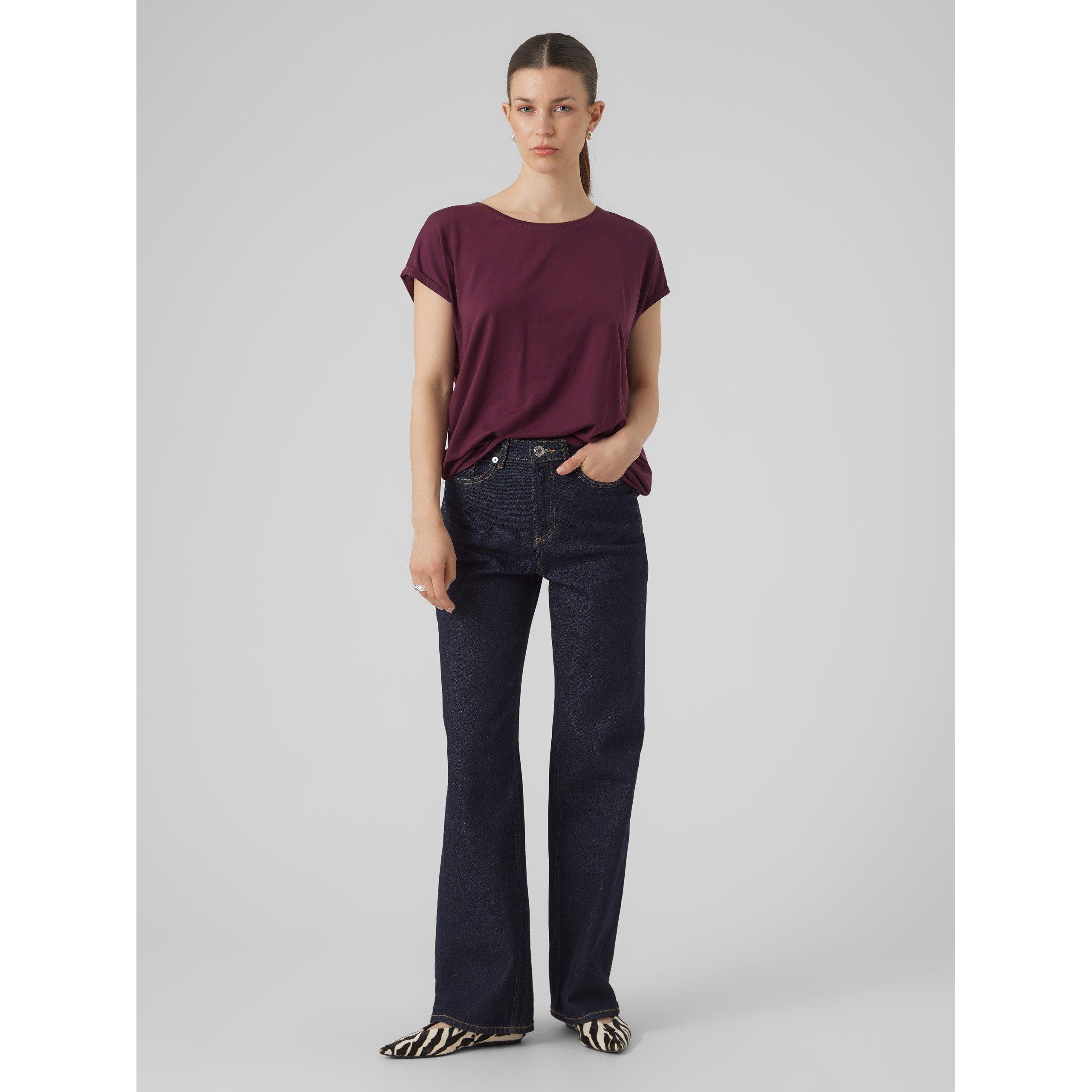 Vero Moda VM Ava Plain Short Sleeve T Shirt Womens