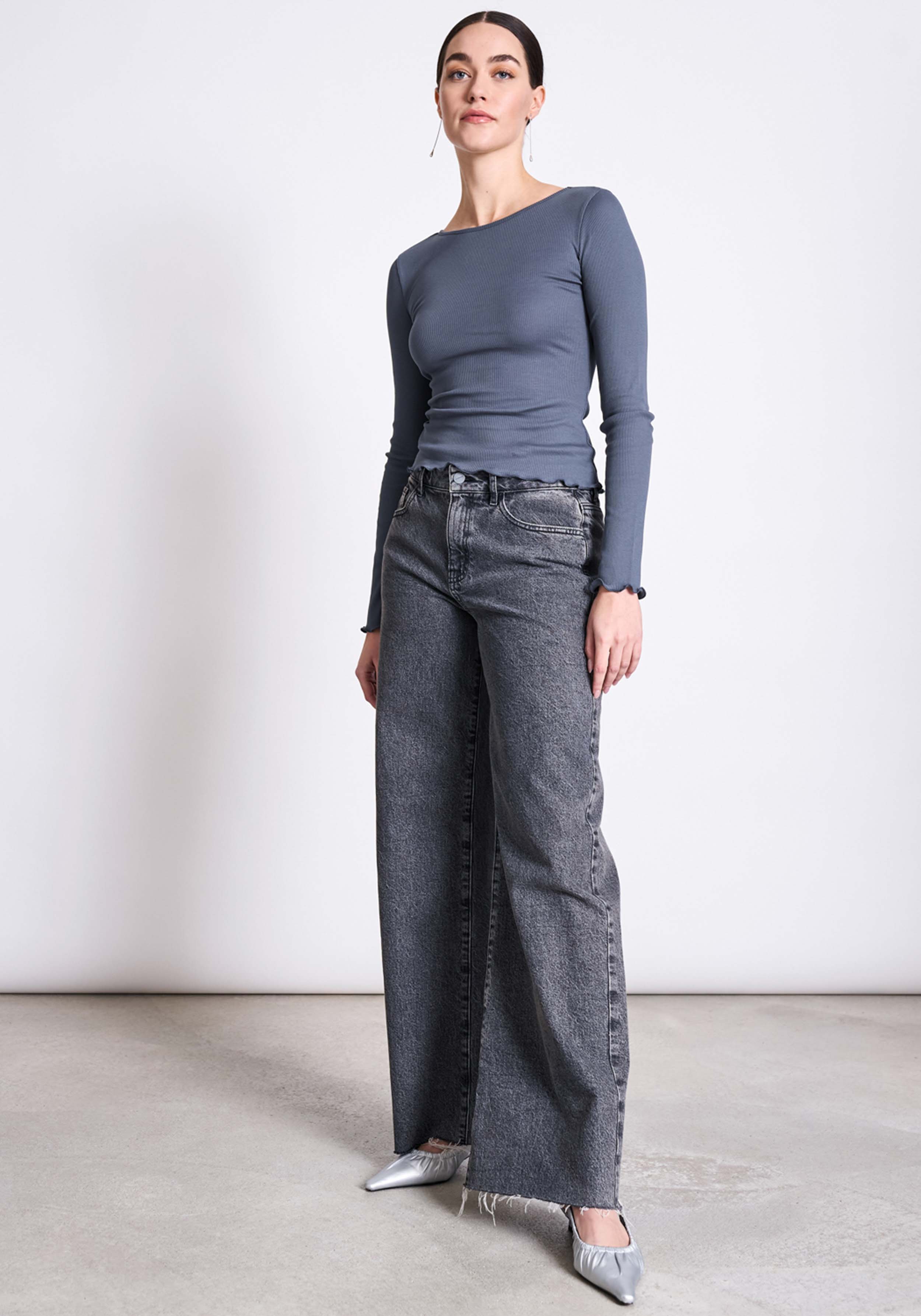 Jan 'n June Longsleeve Shirt Aversa Mini Rib Turbulence