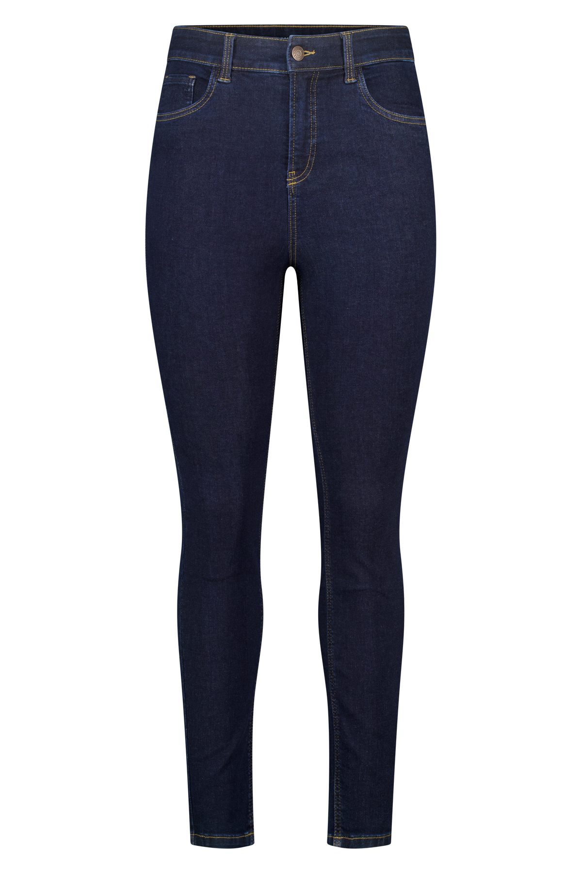 Skinny leg high waist jeans CHERRY Rinse Washed Denim