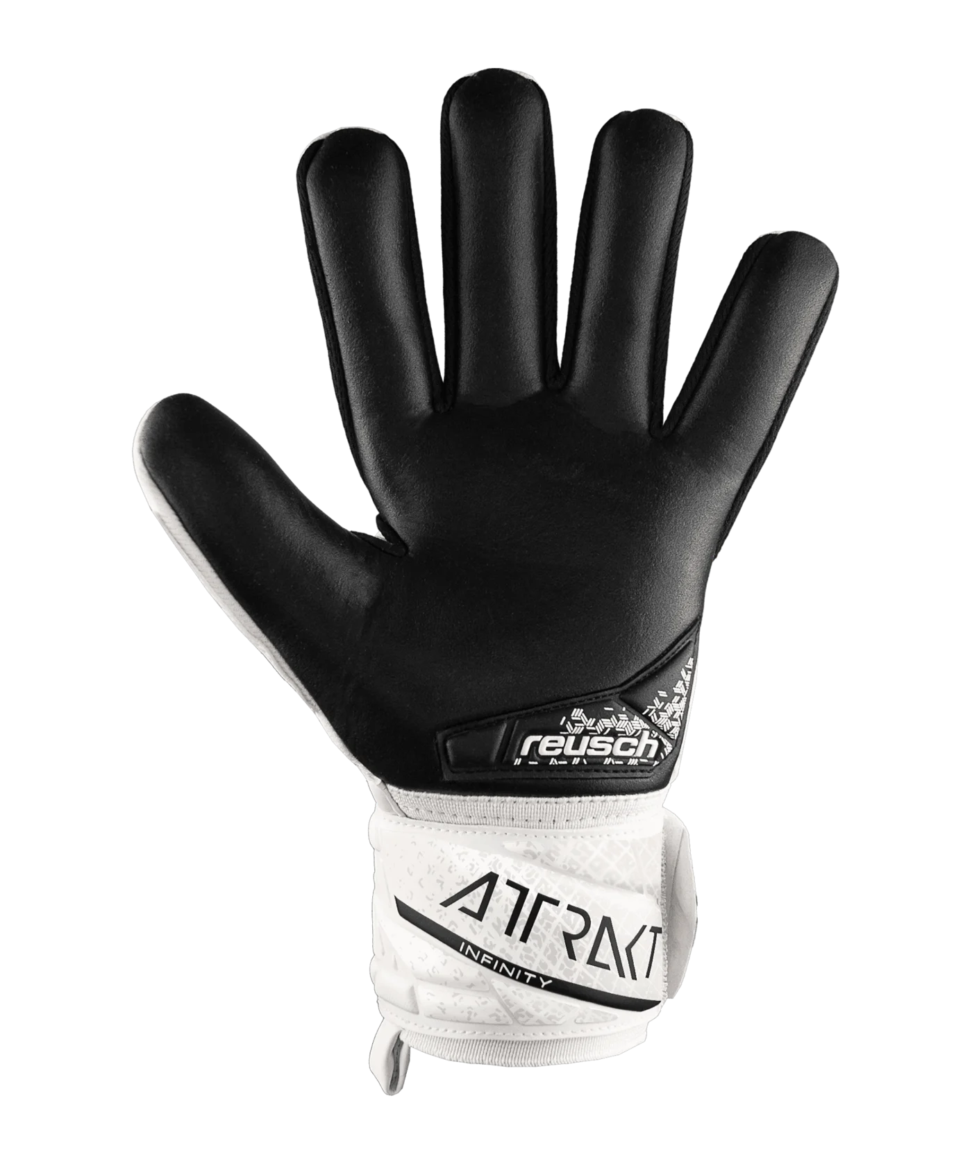 Reusch Attrakt Infinity NC Shine Bright 2024 TW-Handschuhe Weiss Schwarz F1101