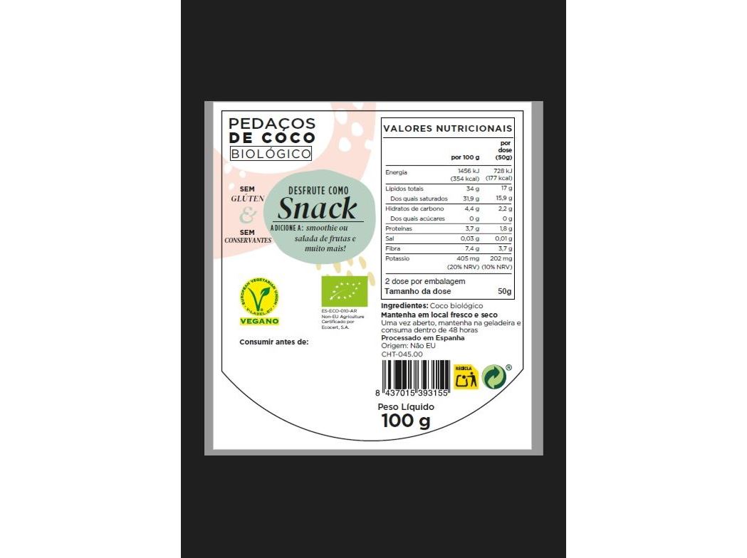 COCO FRESCO GENUINE COCONUT PEDAÇOS BIO 100G