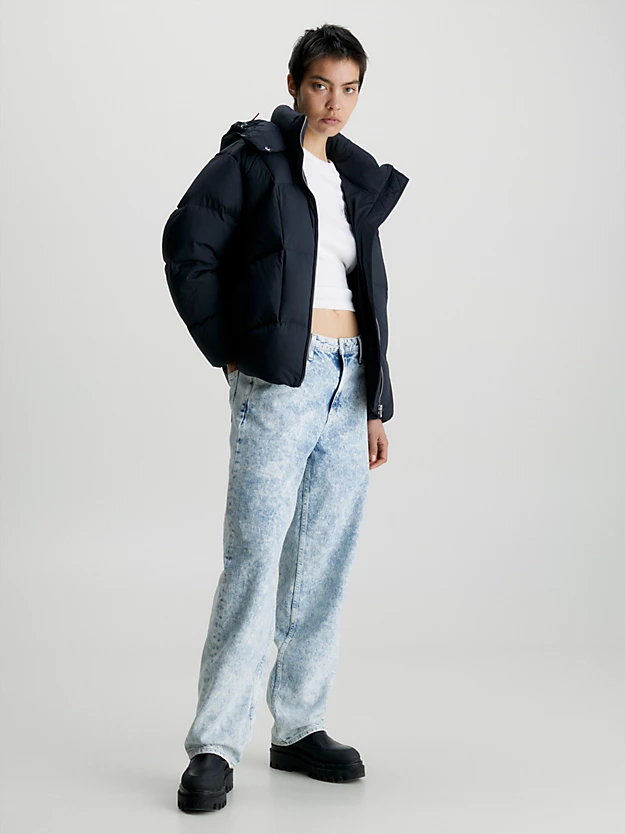 Jaqueta acolchoada oversized CK