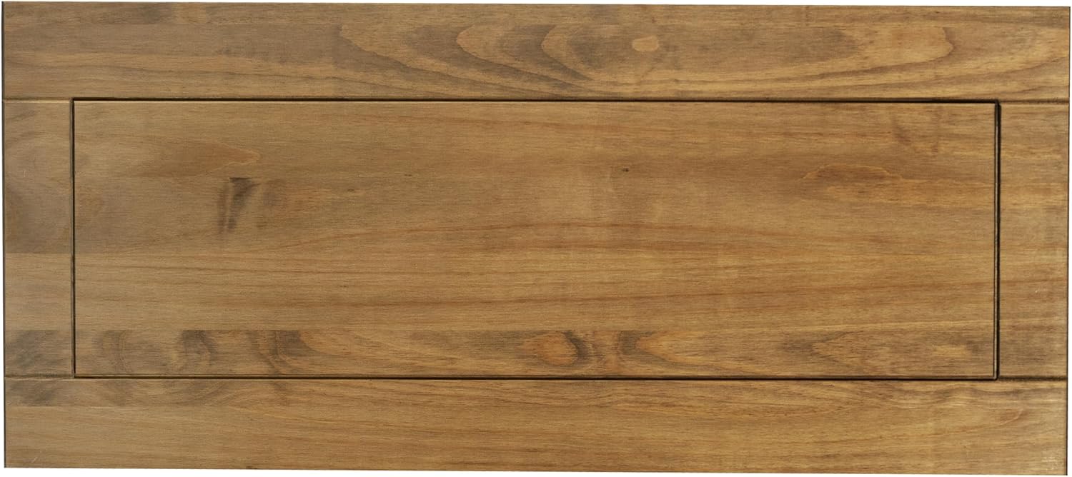SAM Sideboard Cancun, Pinienholz massiv, weiß lasiert, Kommode mit 3 Türen & 3 Schubladen, Schwarze Metallgriffe, honigfarbene Deckplatte
