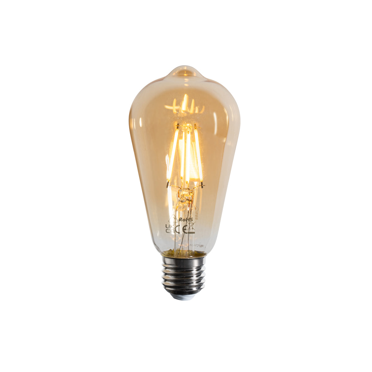 LUEDD E27 dimbare LED lamp filament ST64 goud 4.5W 450 lm 2200K