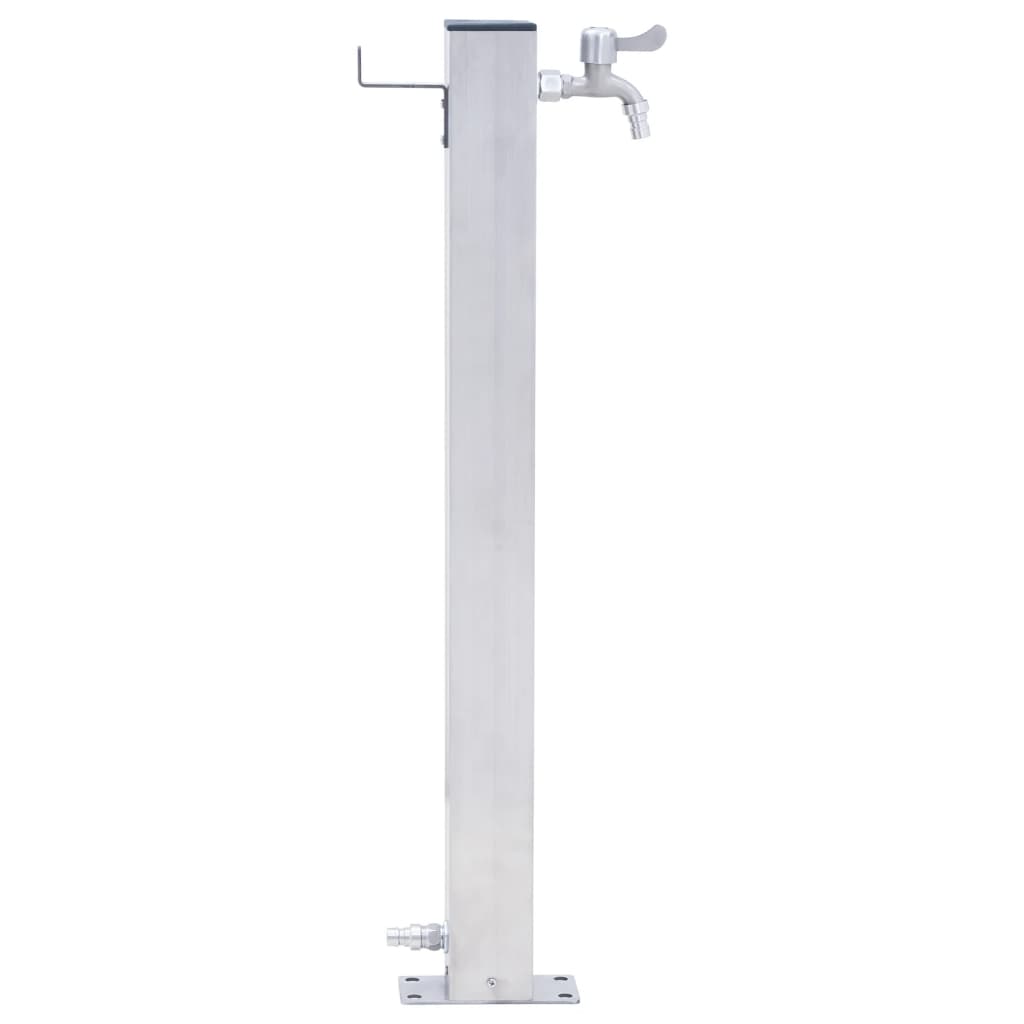 Colonne à eau de jardin 80 cm acier inoxydable carré