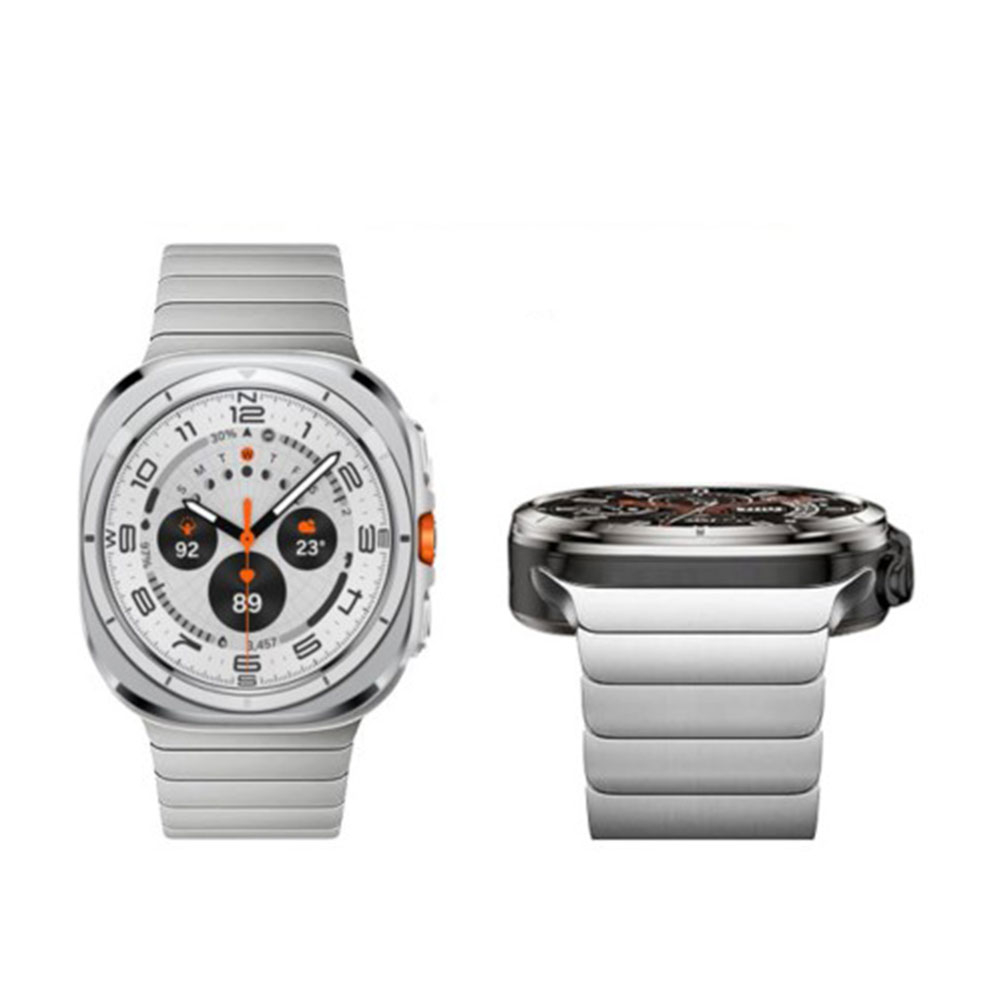 Samsung Galaxy Watch Ultra (47mm) Glieder Armband aus Titanlegierung mit Klickverschluss (Gelenkumfang: 140-220mm) - Silber