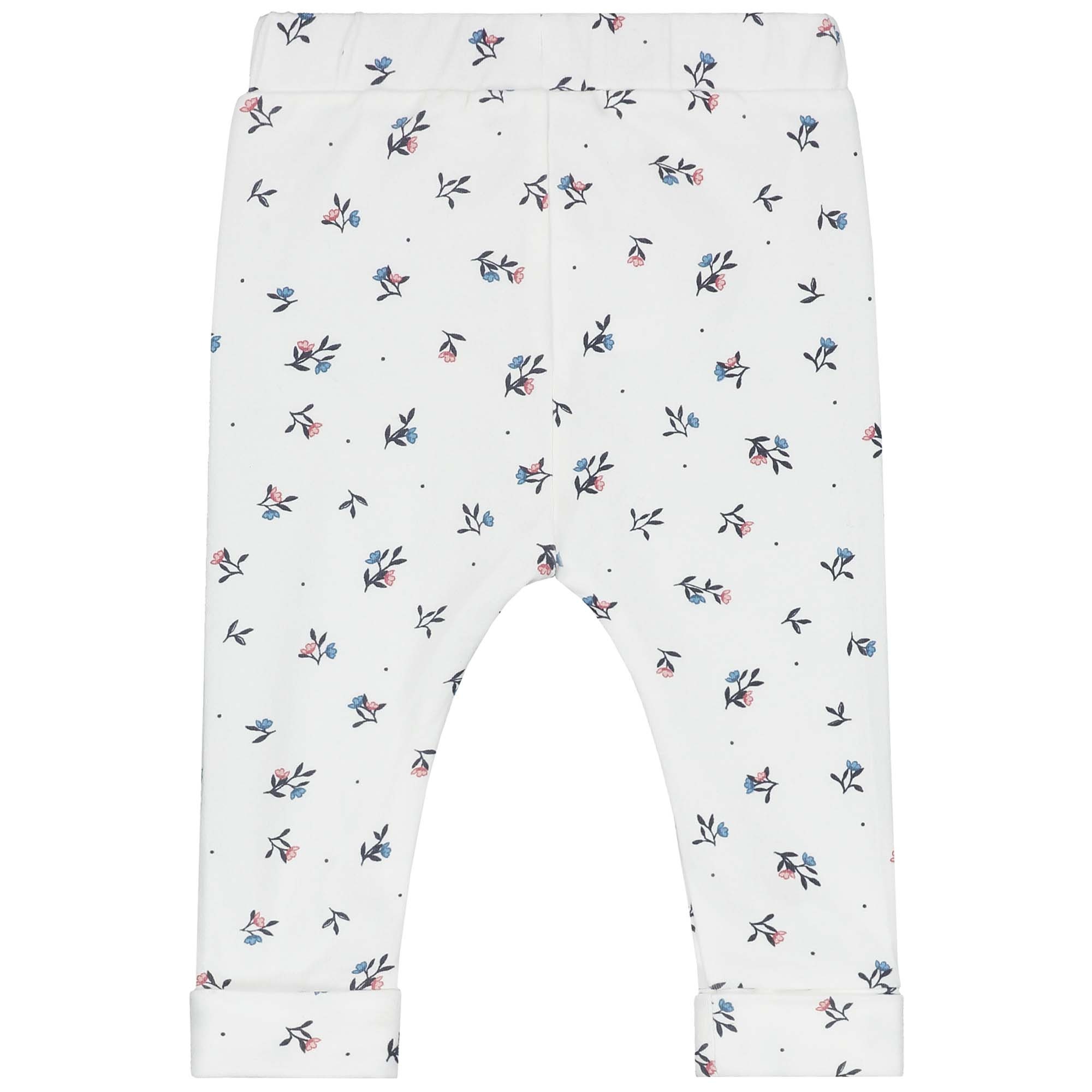 Prénatal newborn broek  all over print wit
