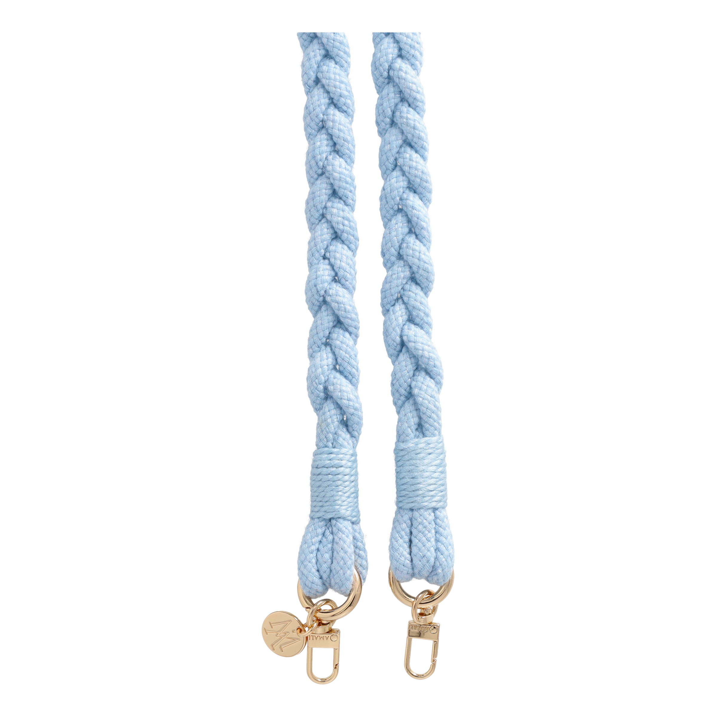 Handgemachte Handykordel Geflochtenes Umhängeband für Handyhüllen Gold - Light Blue