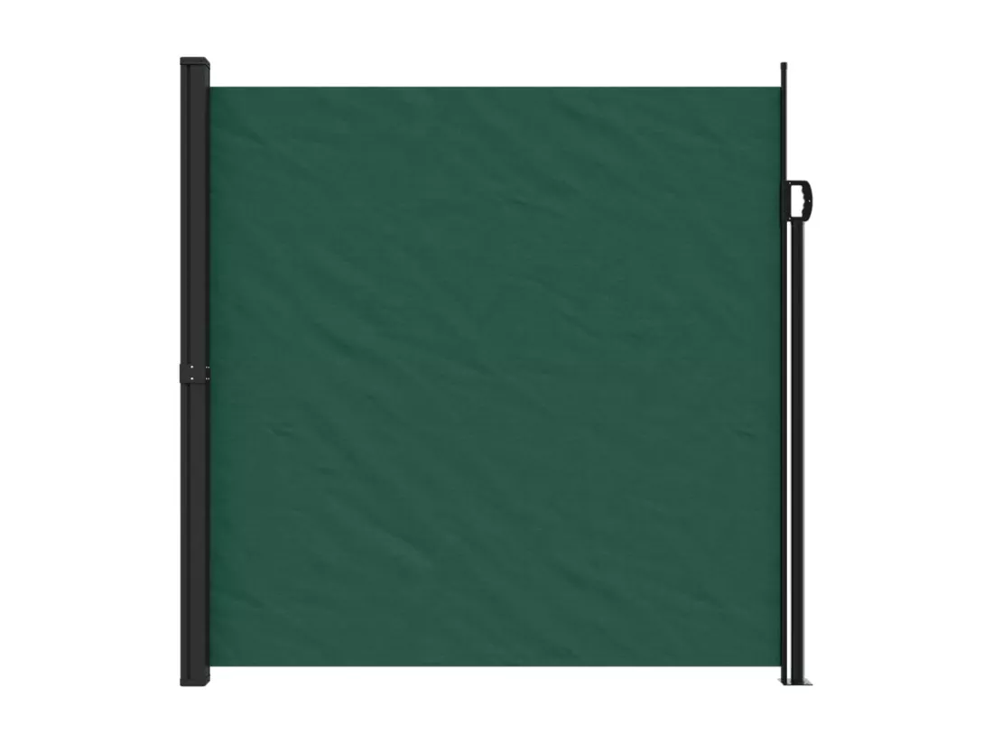 Auvent latéral rétractable vert foncé 200x500 cm