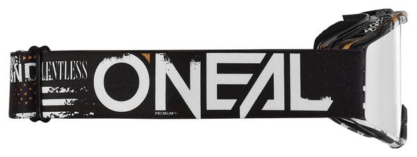 Masque Enfant O'Neal B-10 Attack Noir/Blanc Ecran Silver Miroir