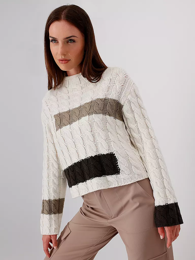 MONARI Rollkragenpullover creme
